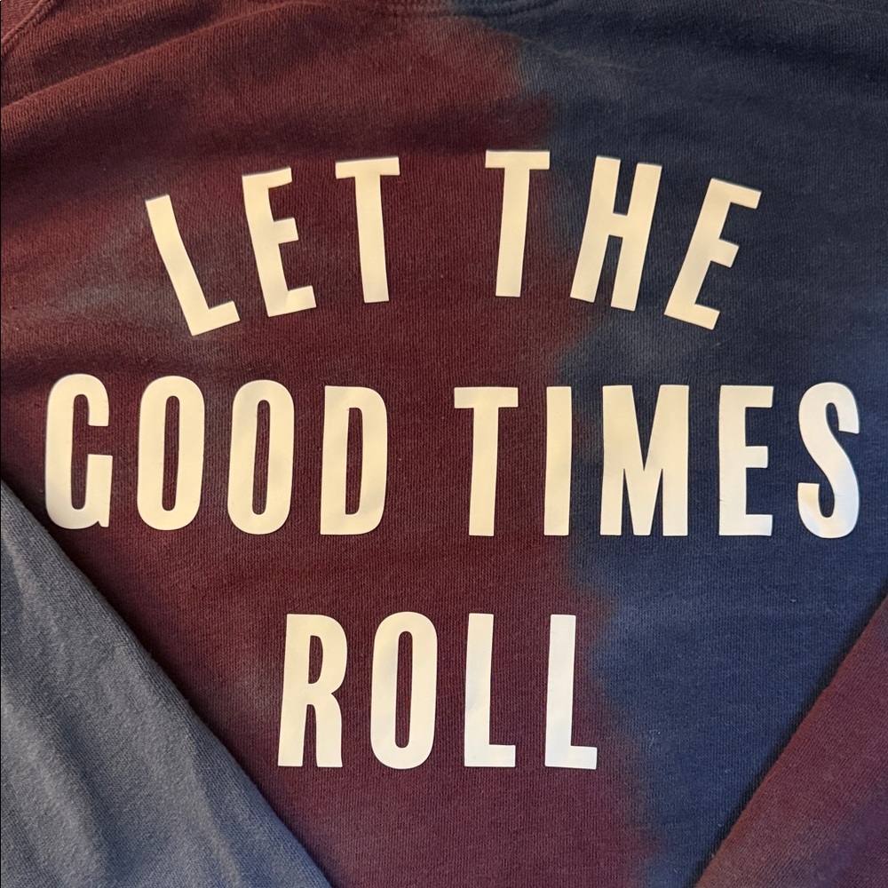 torrid Tie-Dye Sweatshirt in Navy & Burgundy with White Text - Picture 2 of 6